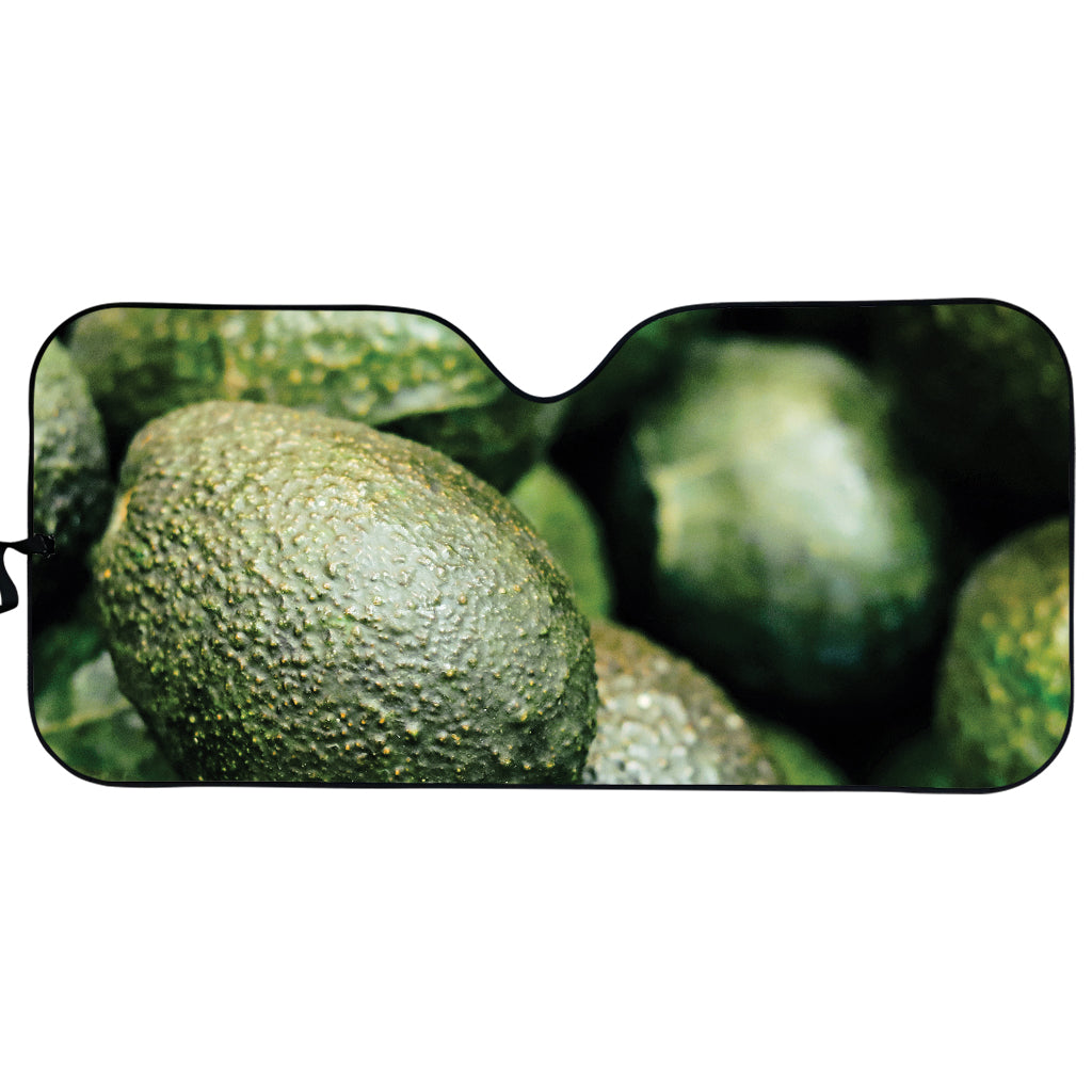 Green Avocado Print Car Sun Shade