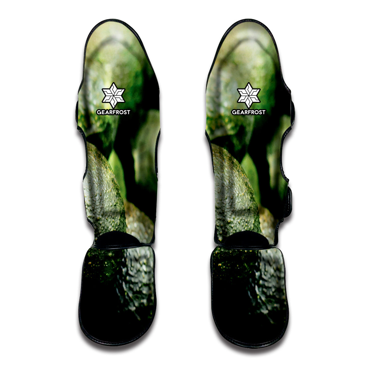 Green Avocado Print Muay Thai Shin Guards