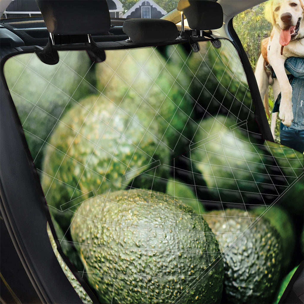 Green Avocado Print Pet Car Back Seat Cover