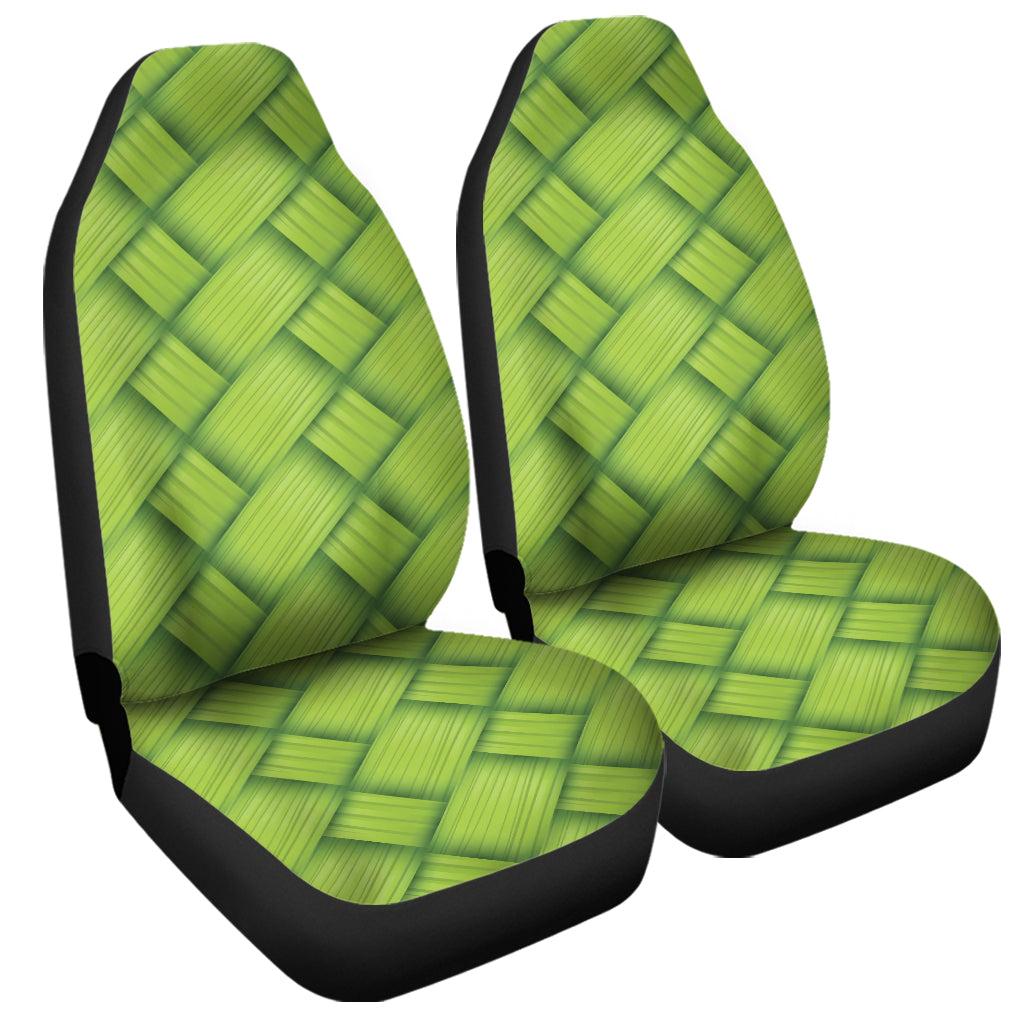 Green Bamboo Texture Print Universal Fit Car Seat Covers