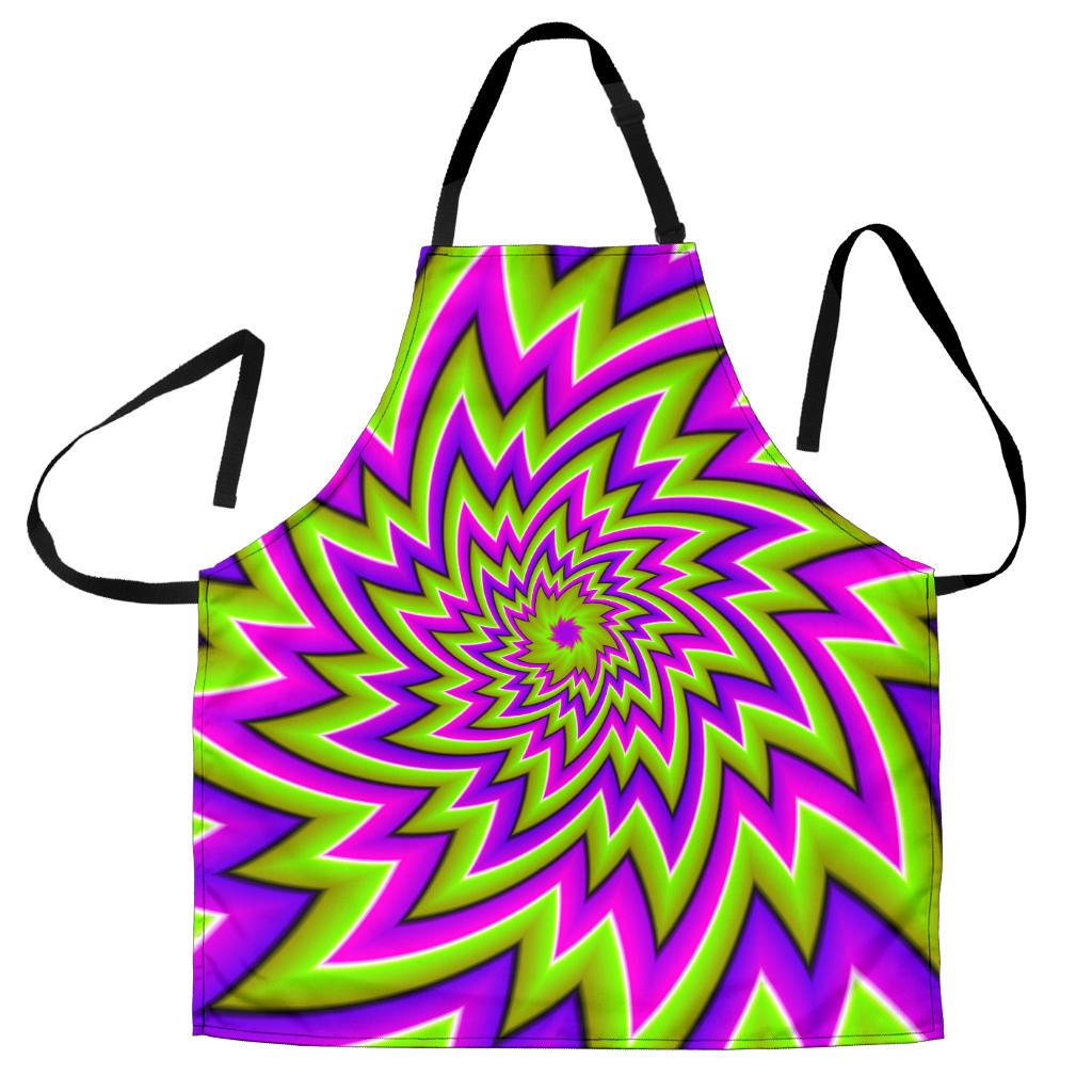 Green Big Bang Moving Optical Illusion Men's Apron