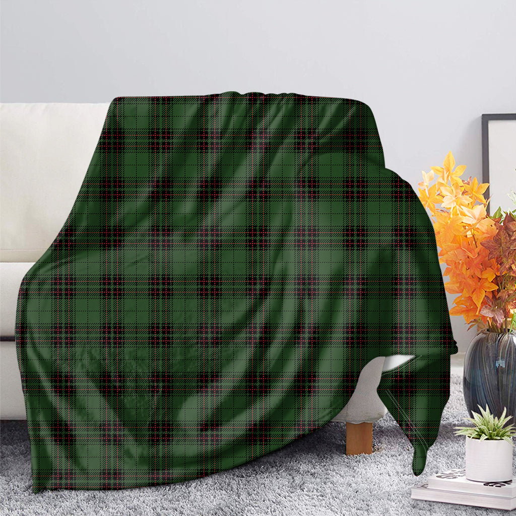 Green Black And Red Tartan Pattern Print Blanket