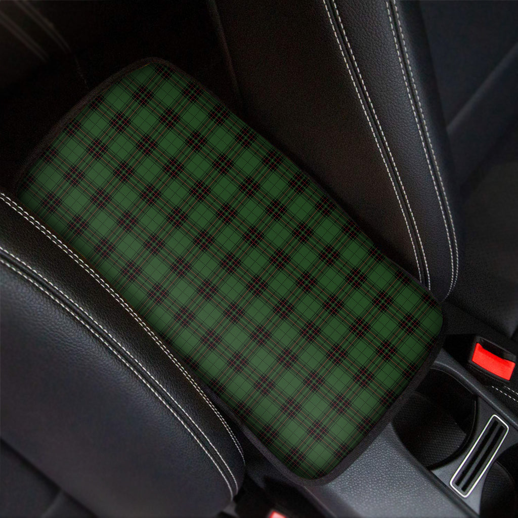 Green Black And Red Tartan Pattern Print Car Center Console Cover