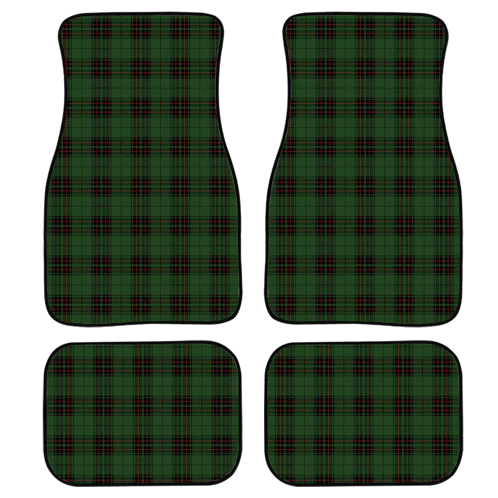 Green Black And Red Tartan Pattern Print Front and Back Car Floor Mats