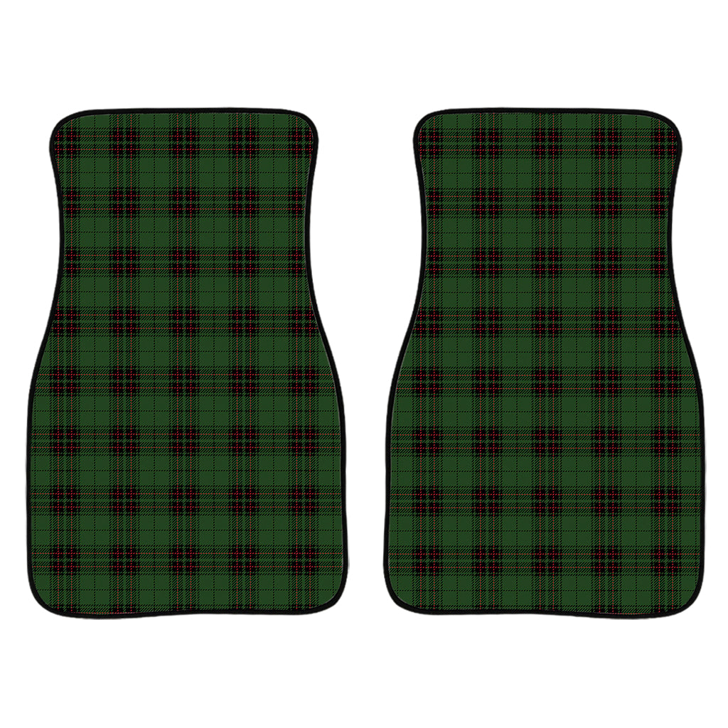 Green Black And Red Tartan Pattern Print Front Car Floor Mats