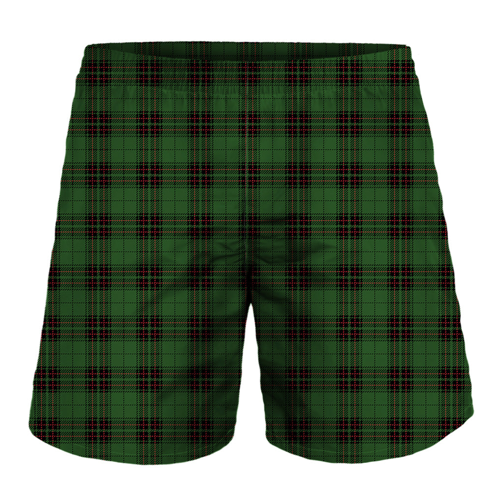 Green Black And Red Tartan Pattern Print Men's Shorts