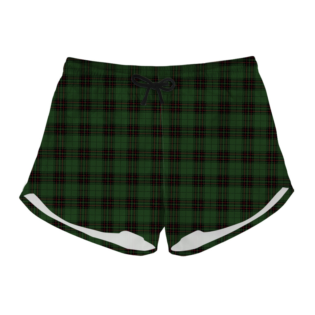 Green Black And Red Tartan Pattern Print Women's Shorts