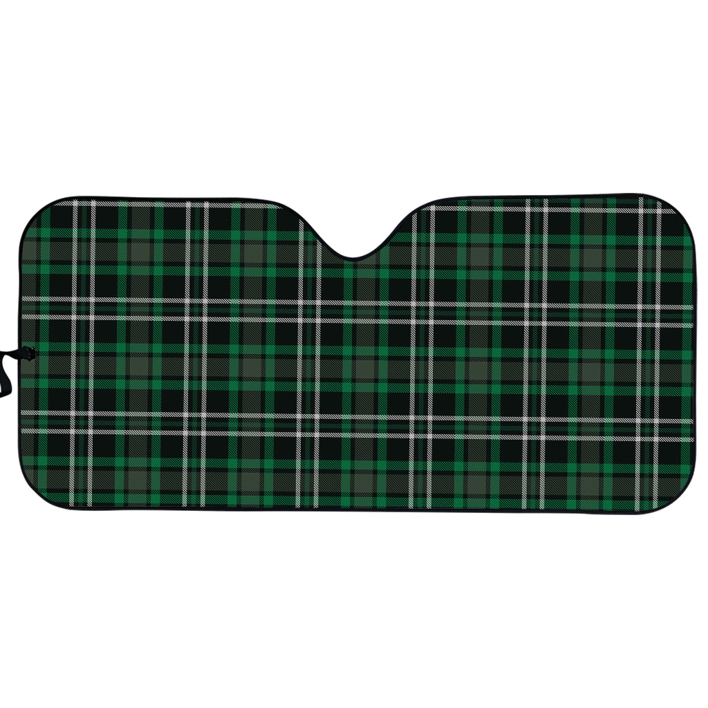 Green Black And White Tartan Print Car Sun Shade