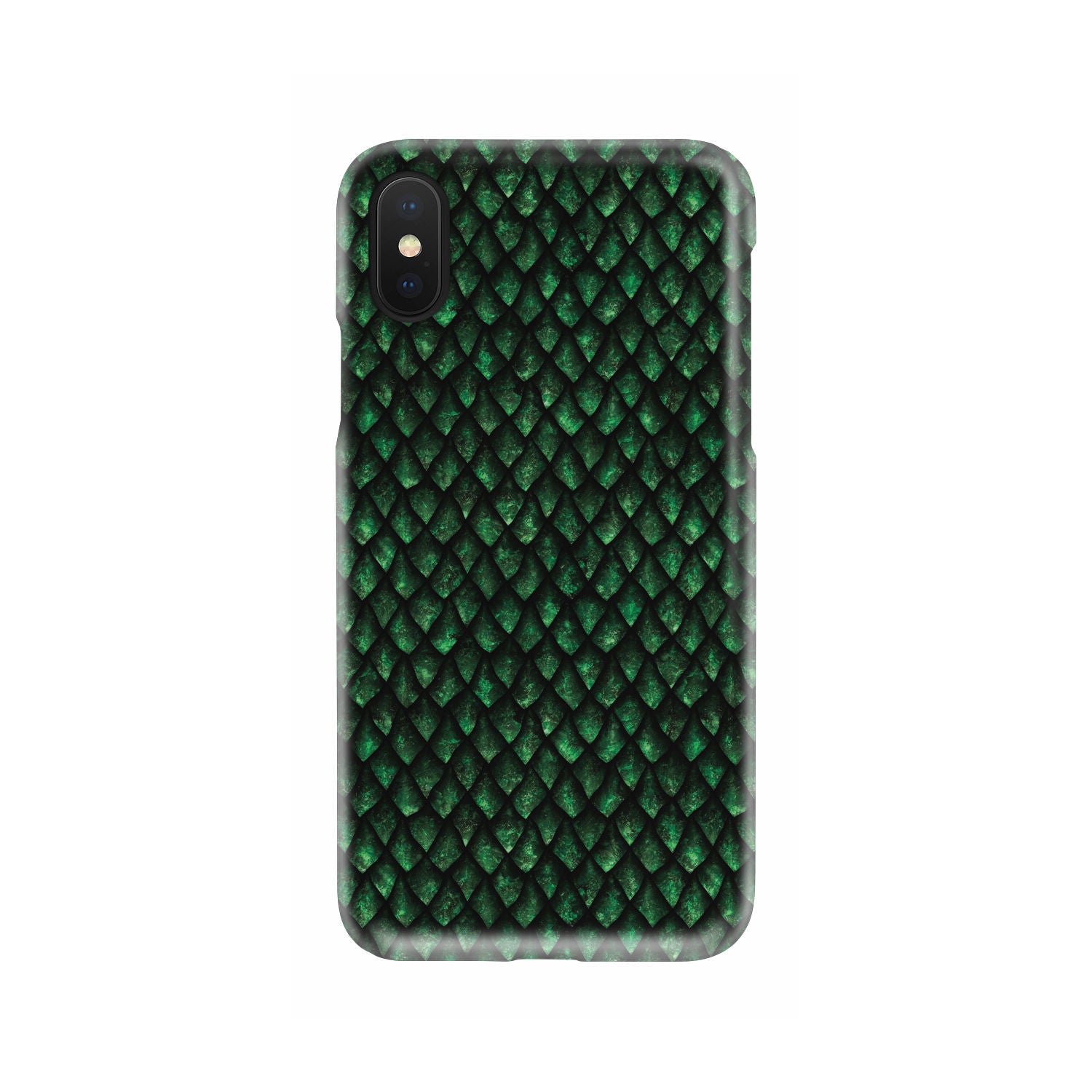 Green Dragon Scales Pattern Print Phone Case