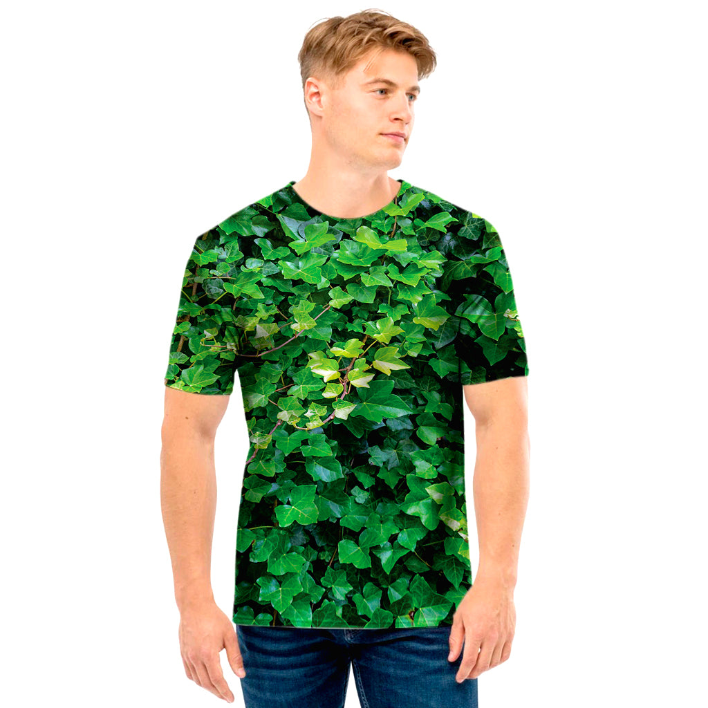 Green Ivy Wall Print Men's T-Shirt