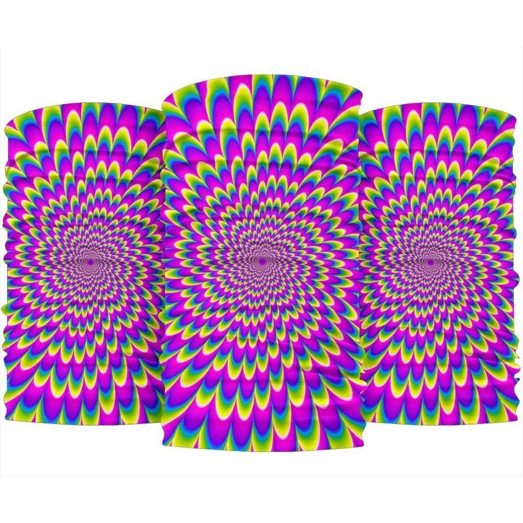 Green Wave Moving Optical Illusion 3-Pack Bandanas