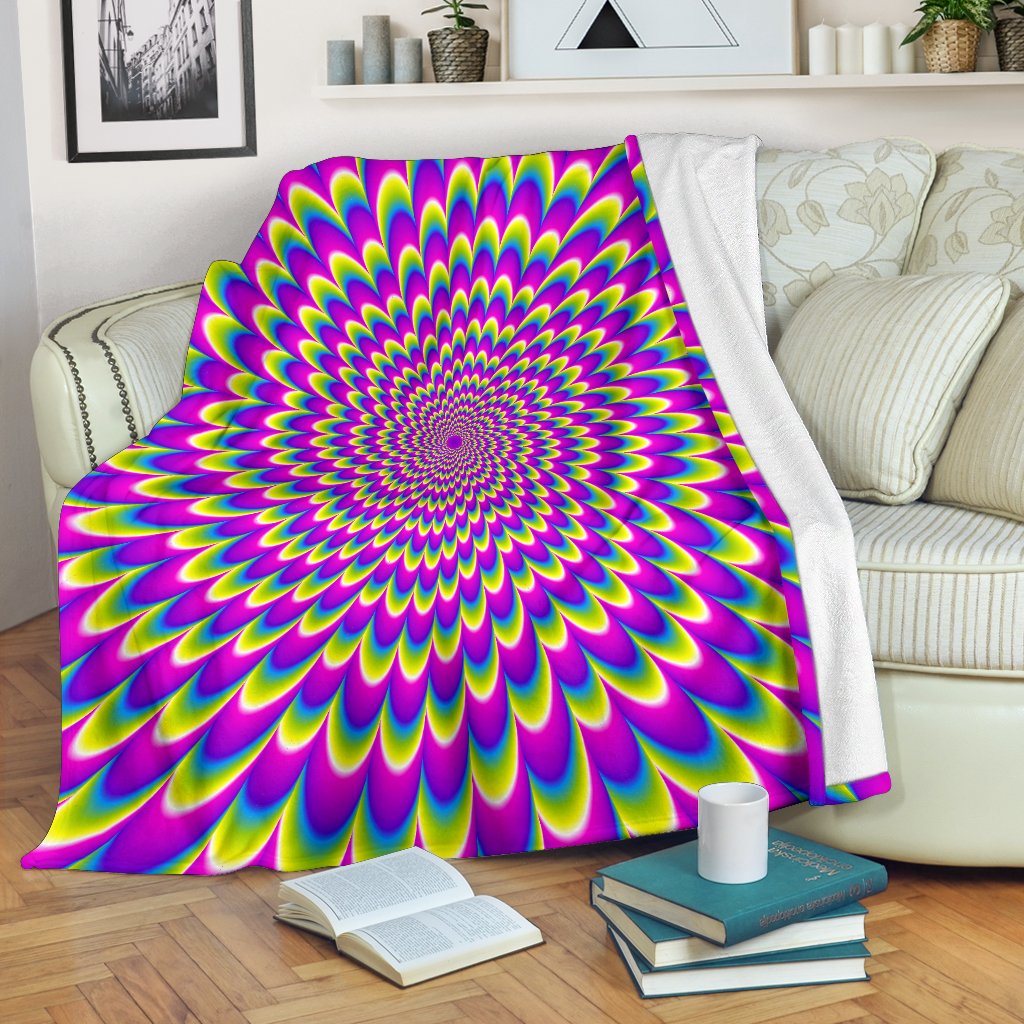 Green Wave Moving Optical Illusion Blanket