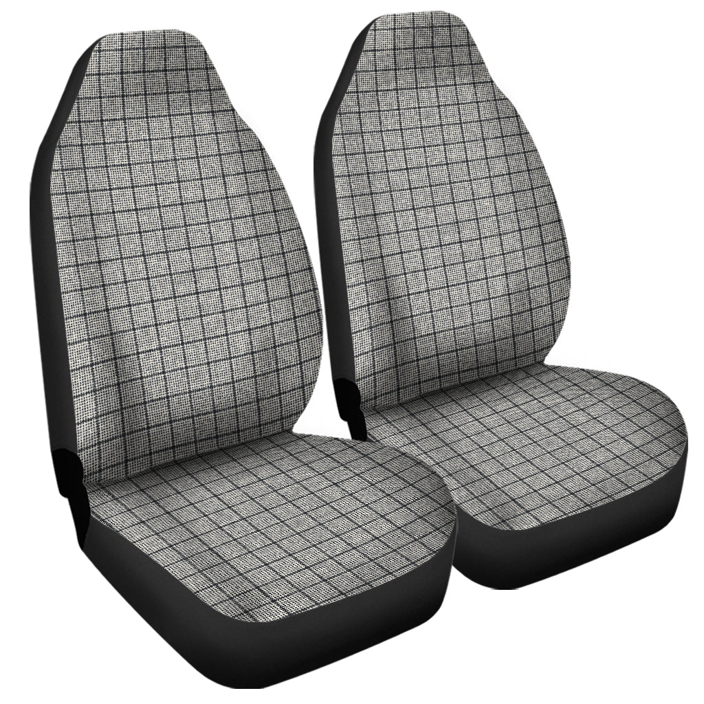 Grey Windowpane Pattern Print Universal Fit Car Seat Covers
