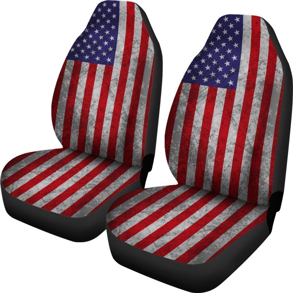 Grunge American Flag Patriotic Universal Fit Car Seat Covers