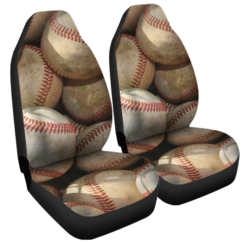 Grunge Baseballs Print Universal Fit Car Seat Covers