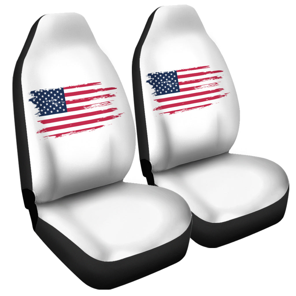 Grunge Flag Of USA Print Universal Fit Car Seat Covers