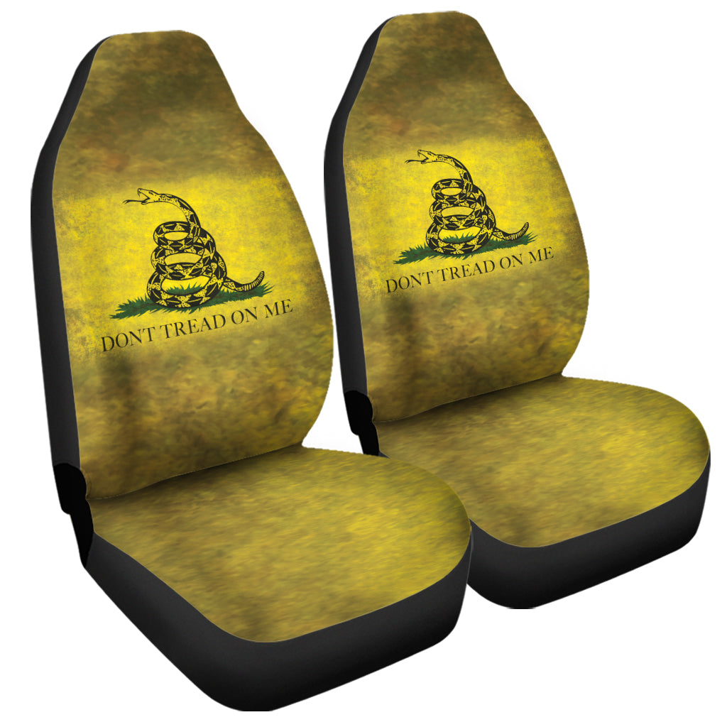 Grunge Gadsden Flag Print Universal Fit Car Seat Covers