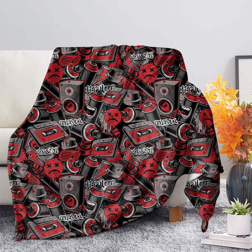 Grunge Graffiti Pattern Print Blanket