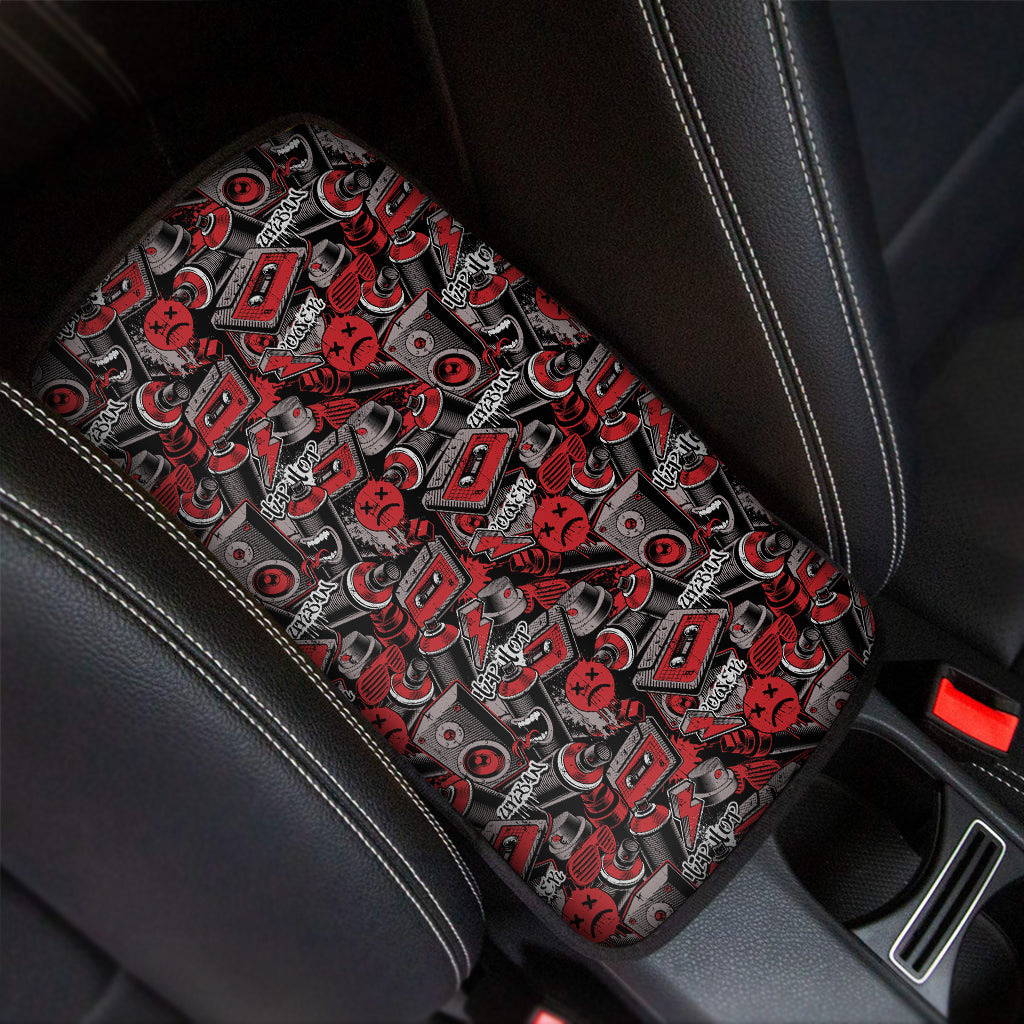 Grunge Graffiti Pattern Print Car Center Console Cover