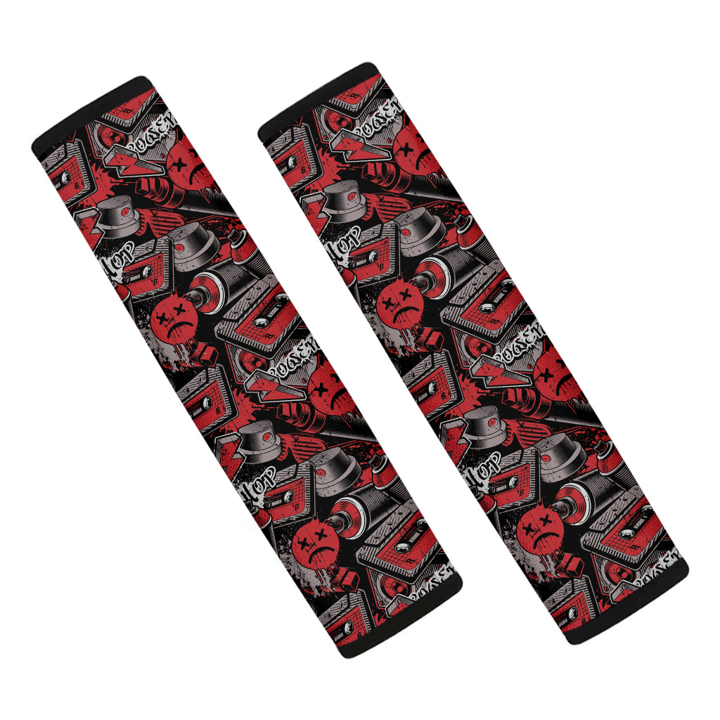 Grunge Graffiti Pattern Print Car Seat Belt Covers