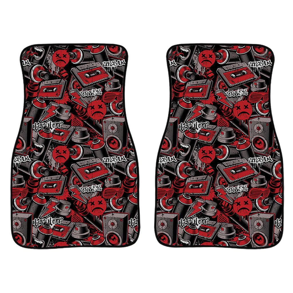 Grunge Graffiti Pattern Print Front Car Floor Mats