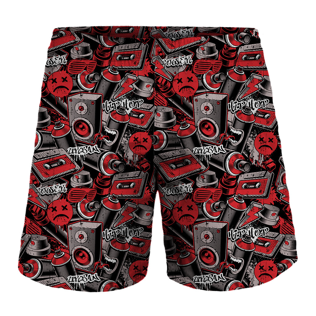 Grunge Graffiti Pattern Print Men's Shorts