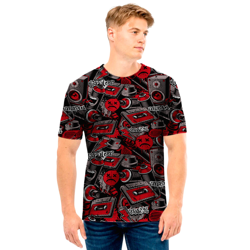 Grunge Graffiti Pattern Print Men's T-Shirt