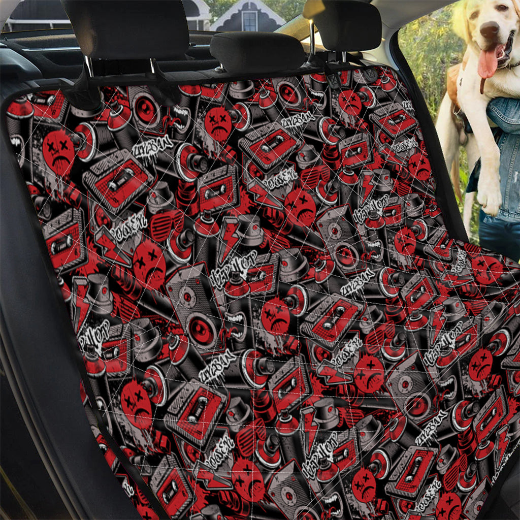 Grunge Graffiti Pattern Print Pet Car Back Seat Cover