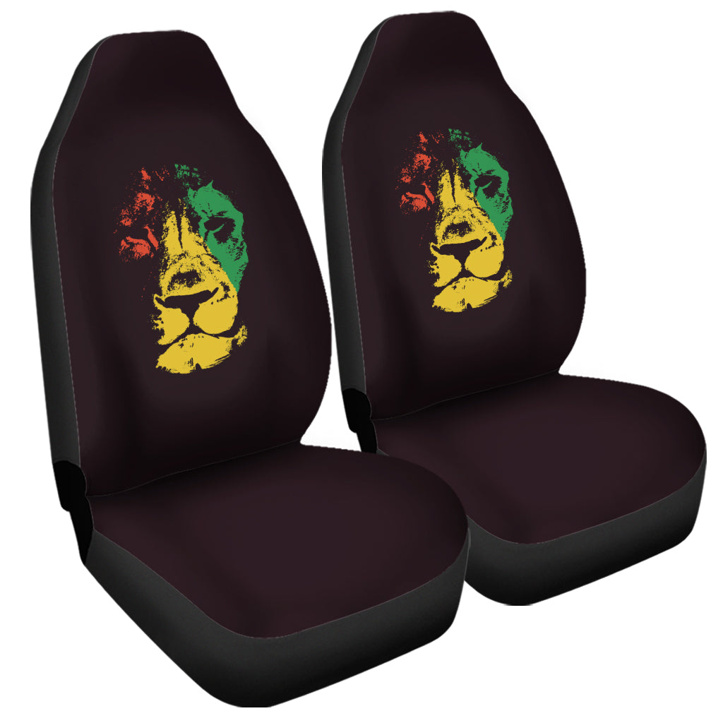 Grunge Rasta Lion Print Universal Fit Car Seat Covers