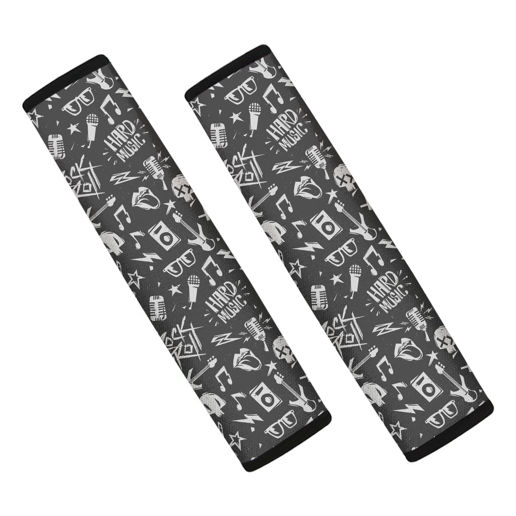 Grunge Rock And Roll Pattern Print Car Seat Belt Covers