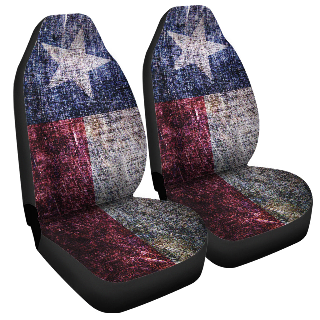 Grunge Texas Flag Print Universal Fit Car Seat Covers