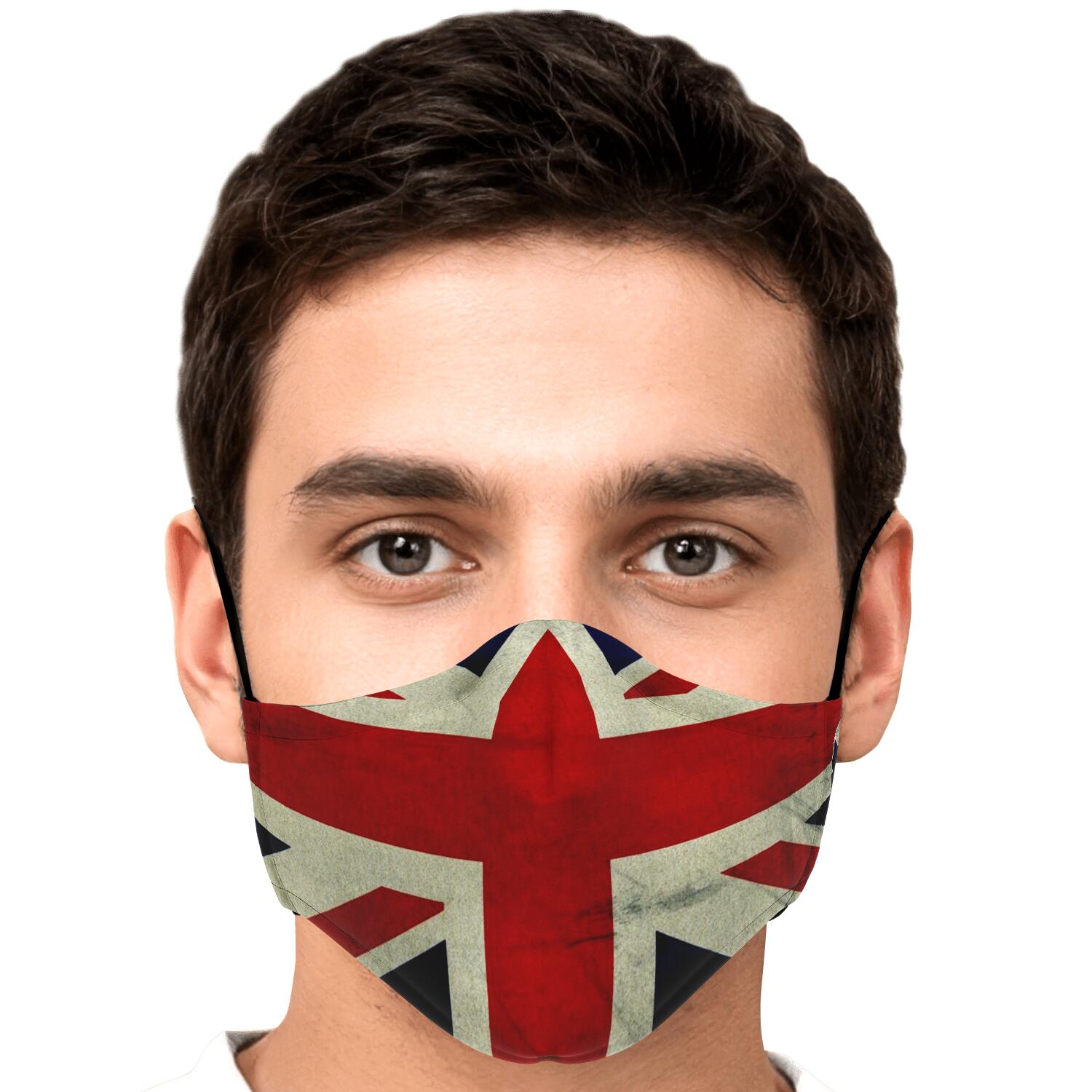 Grunge Union Jack British Flag Print Face Mask