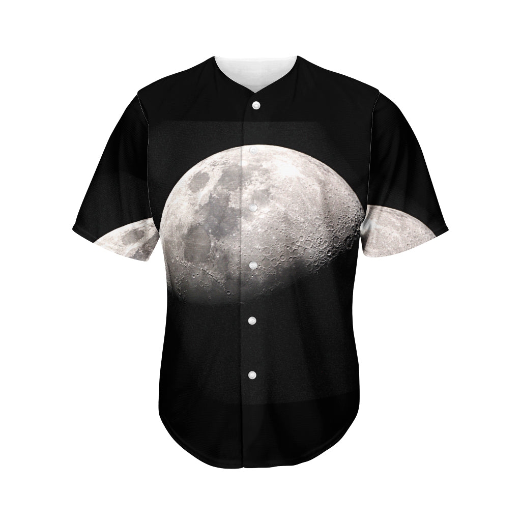 Half Moon Print Men's Baseball Jersey