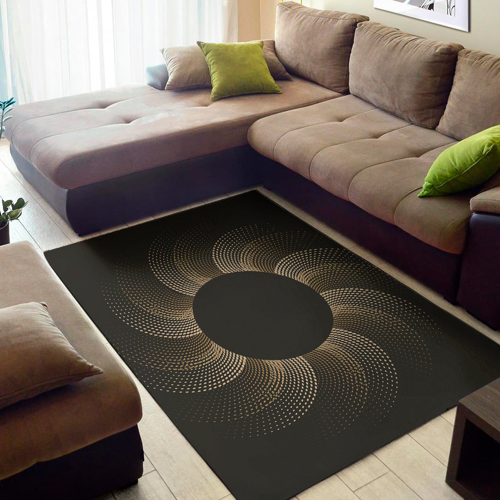 Halftone Dot Sun Print Area Rug