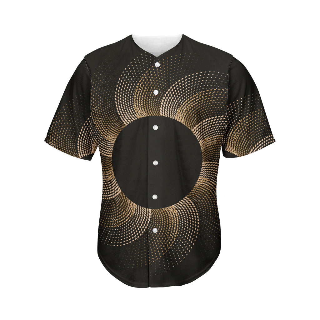 Halftone Dot Sun Print Men's Baseball Jersey