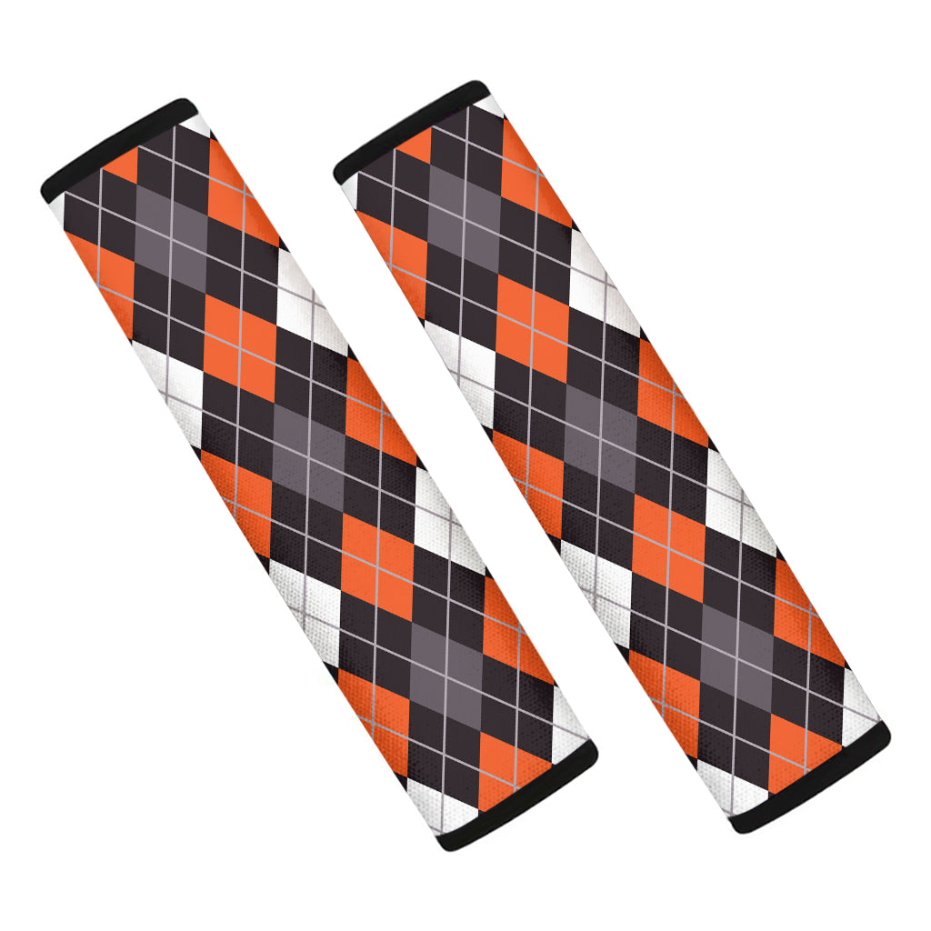 Halloween Argyle Pattern Print Car Seat Belt Covers