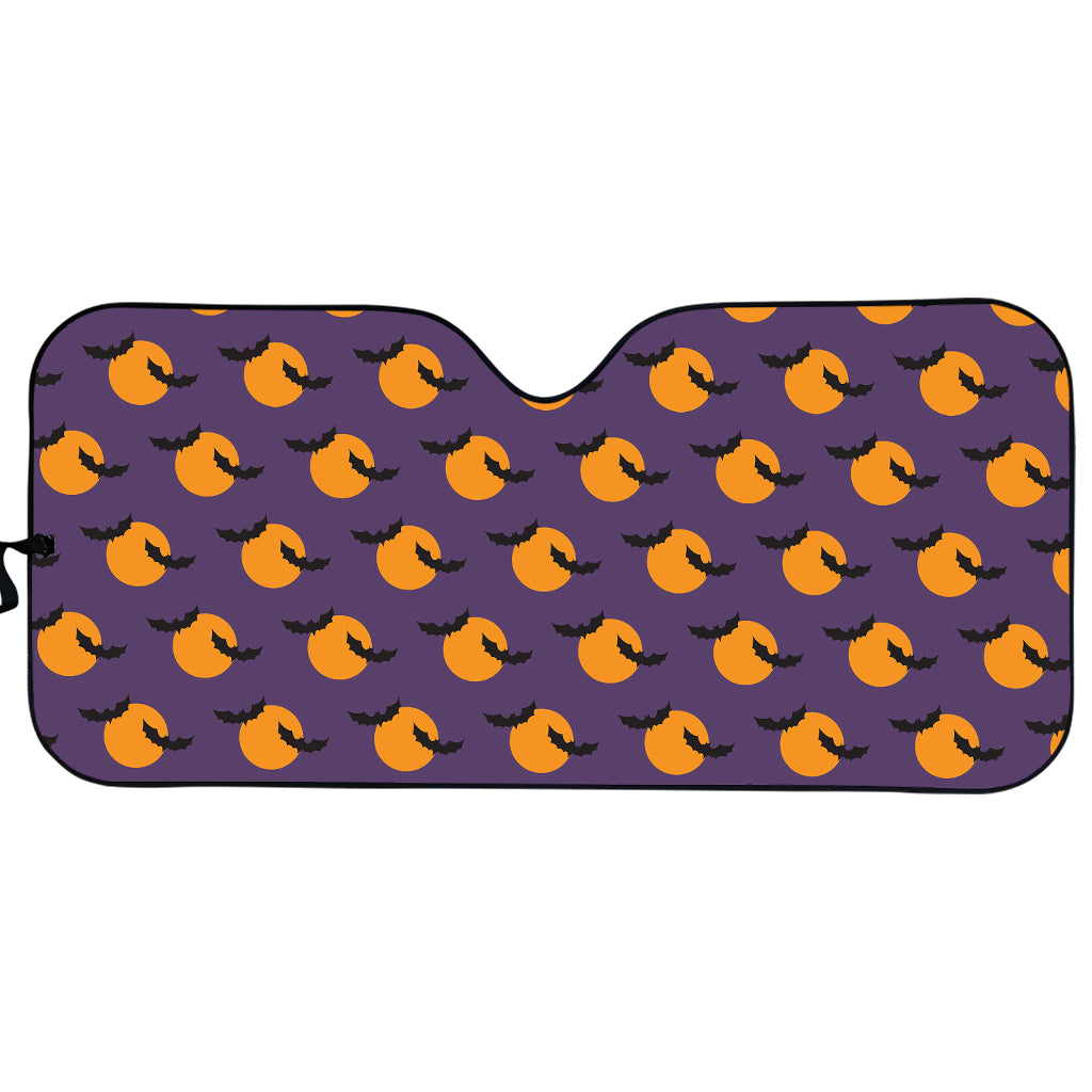 Halloween Bat And Moon Pattern Print Car Sun Shade