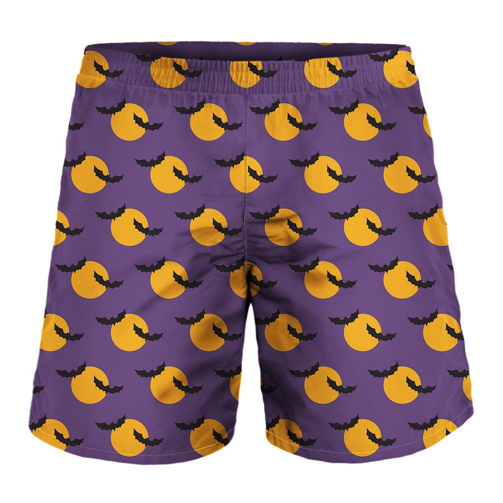 Halloween Bat And Moon Pattern Print Men's Shorts