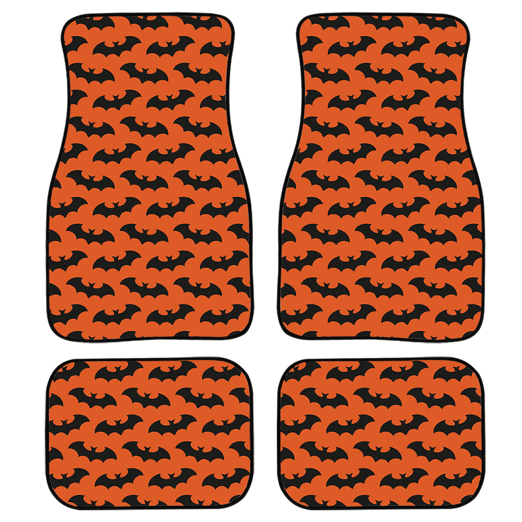 Halloween Bat Pattern Print Front and Back Car Floor Mats