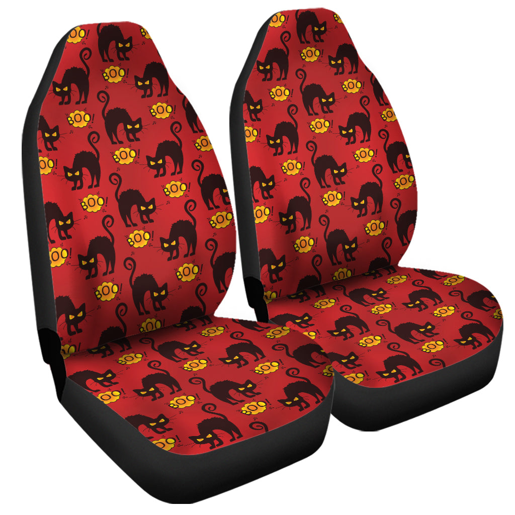 Halloween Black Cat Pattern Print Universal Fit Car Seat Covers