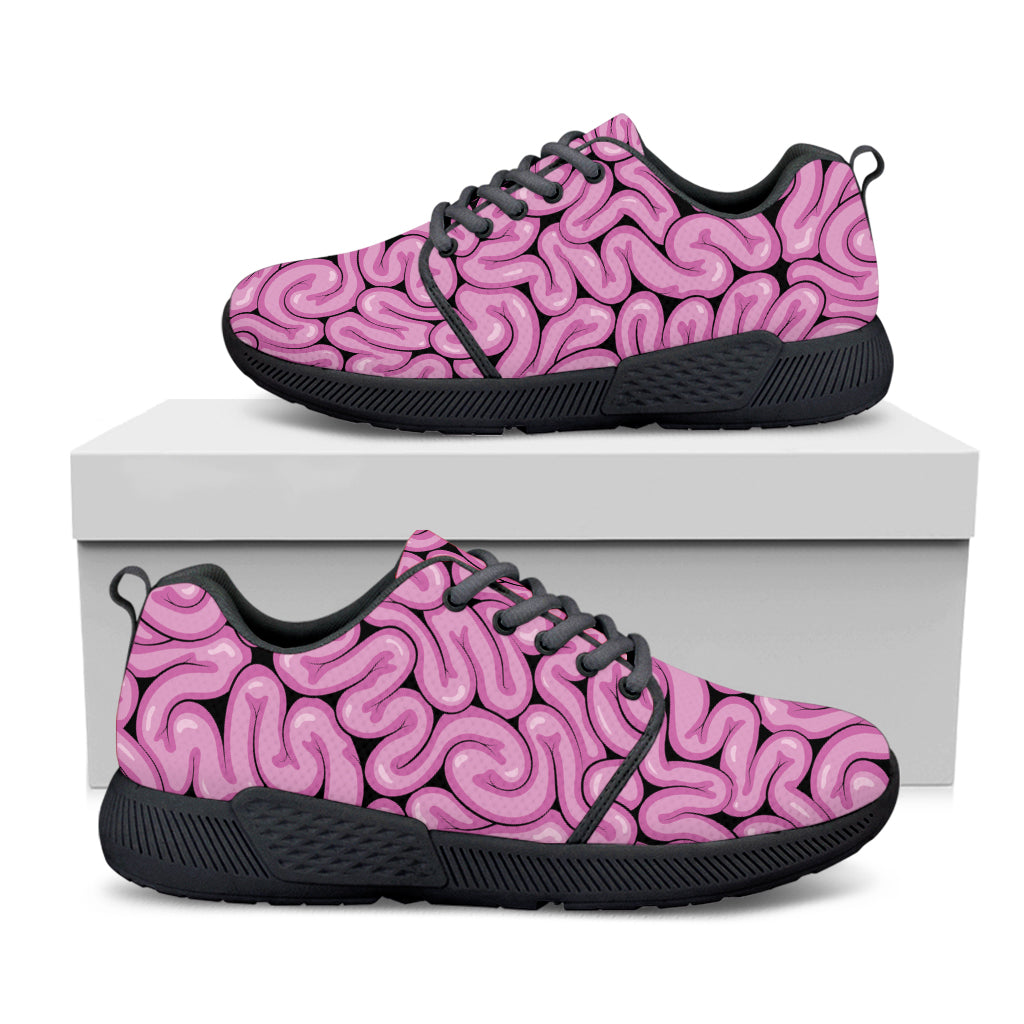 Halloween Brain Print Black Athletic Shoes