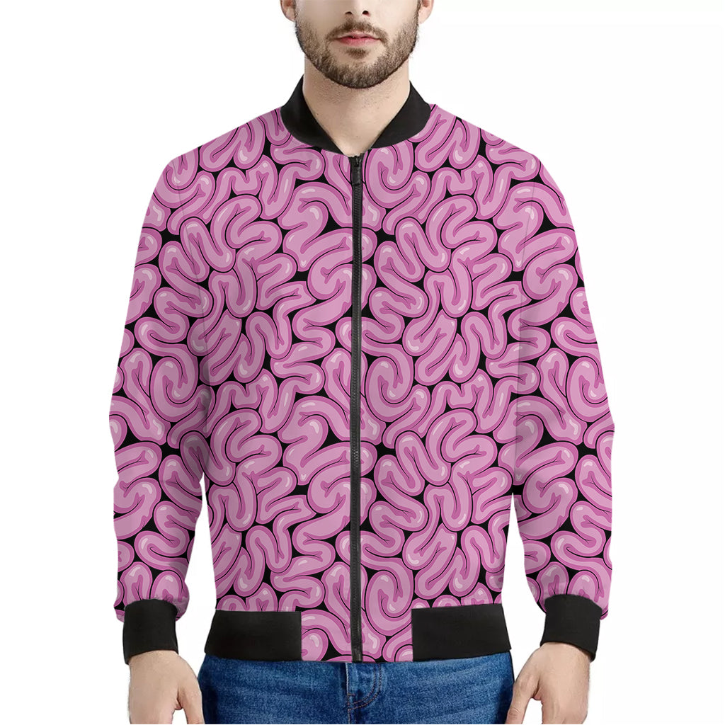 Halloween Brain Print Men's Bomber Jacket