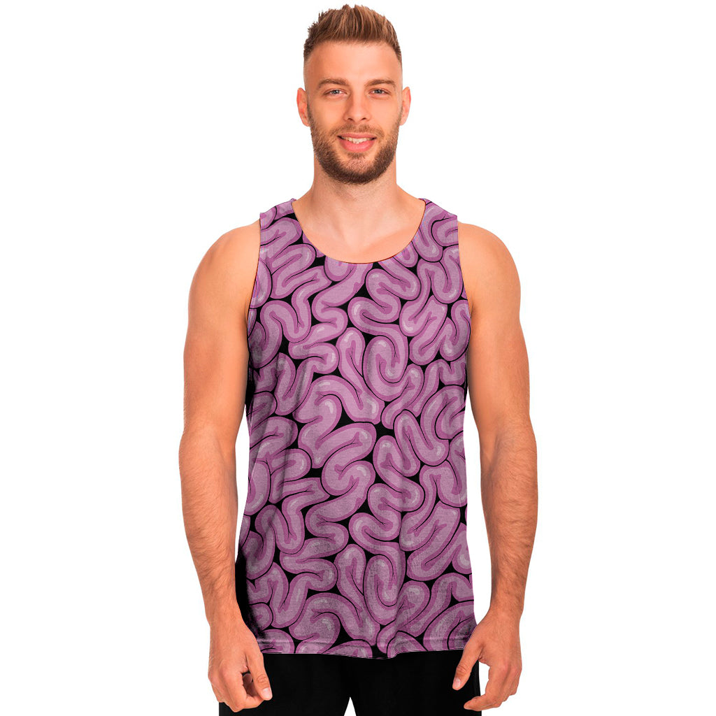 Halloween Brain Print Men's Tank Top