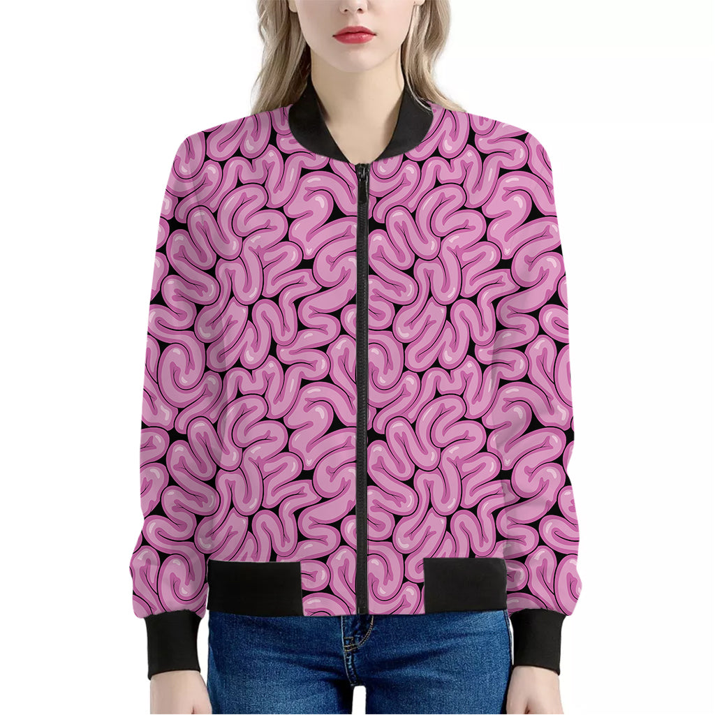 Halloween Brain Print Women's Bomber Jacket