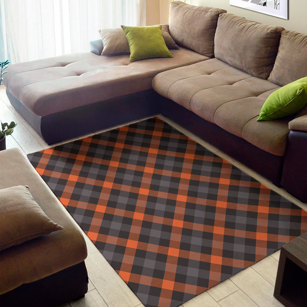 Halloween Buffalo Check Pattern Print Area Rug