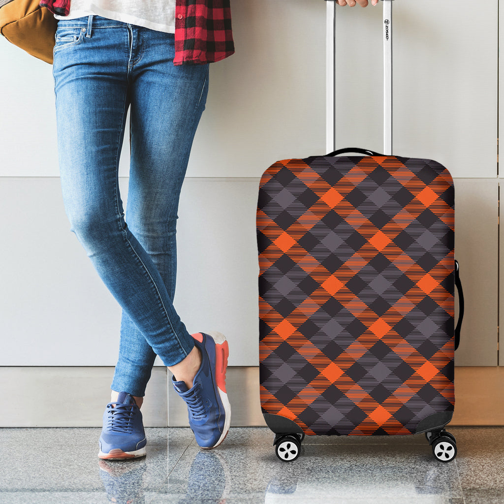 Halloween Buffalo Check Pattern Print Luggage Cover