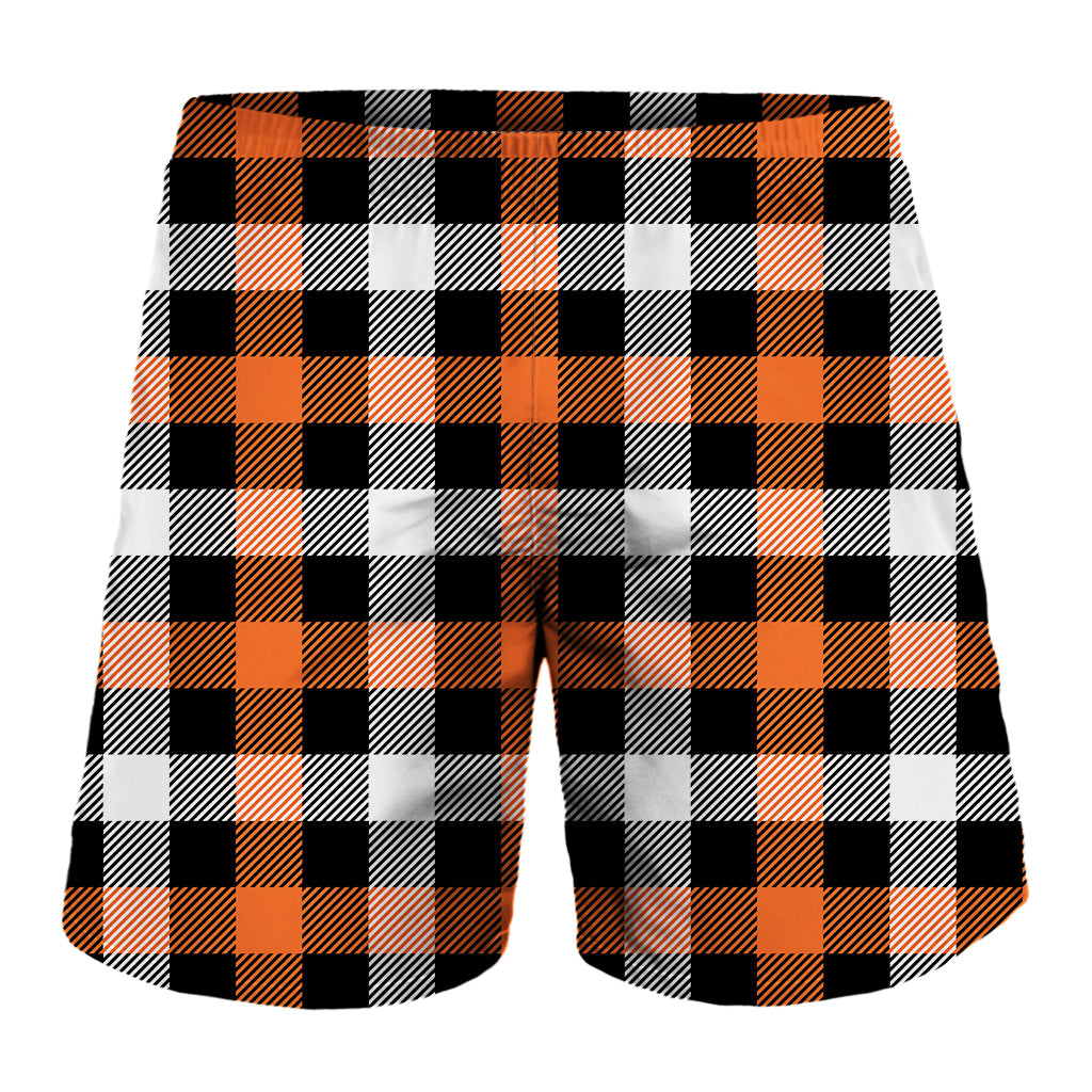 Halloween Buffalo Plaid Pattern Print Men's Shorts