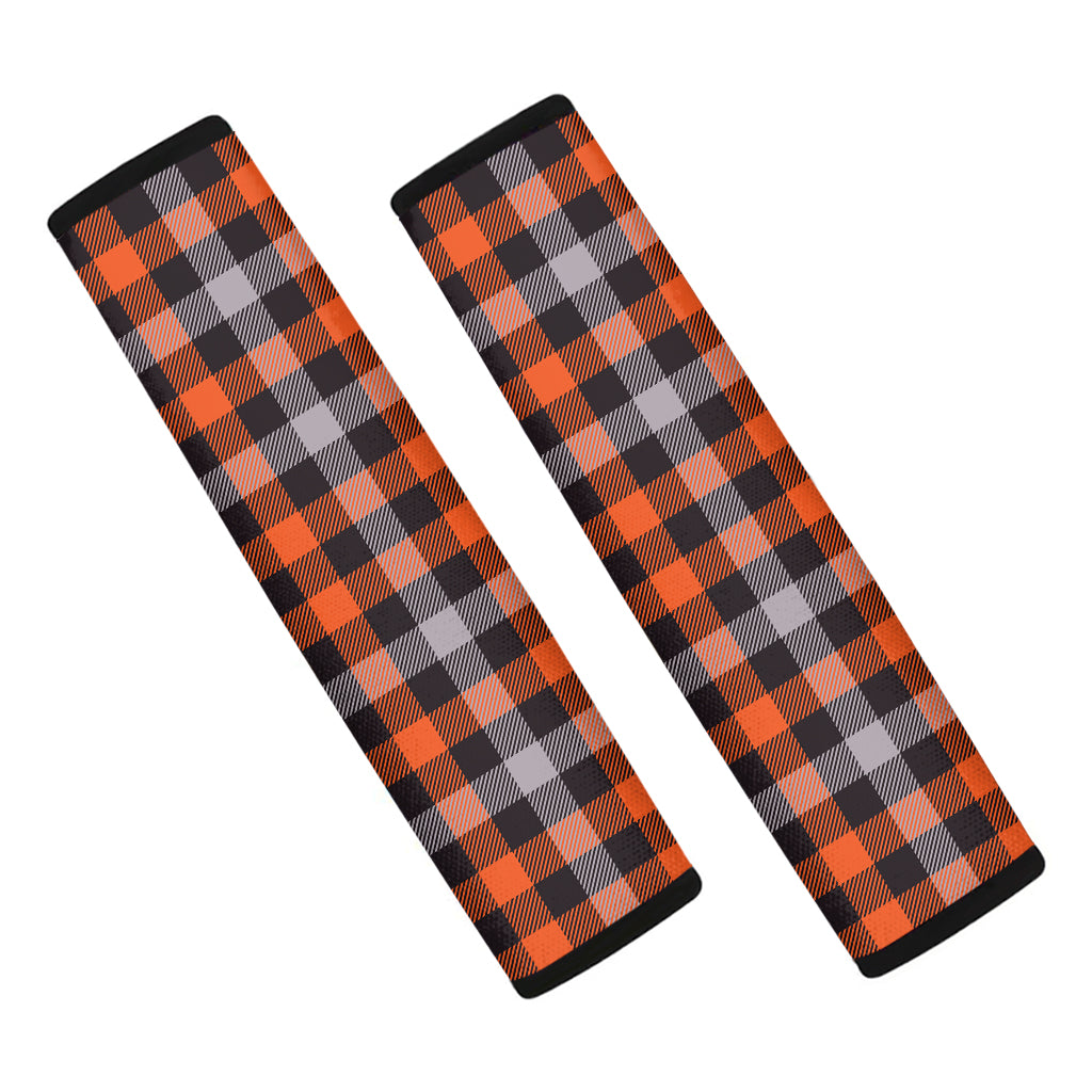 Halloween Buffalo Plaid Print Car Seat Belt Covers