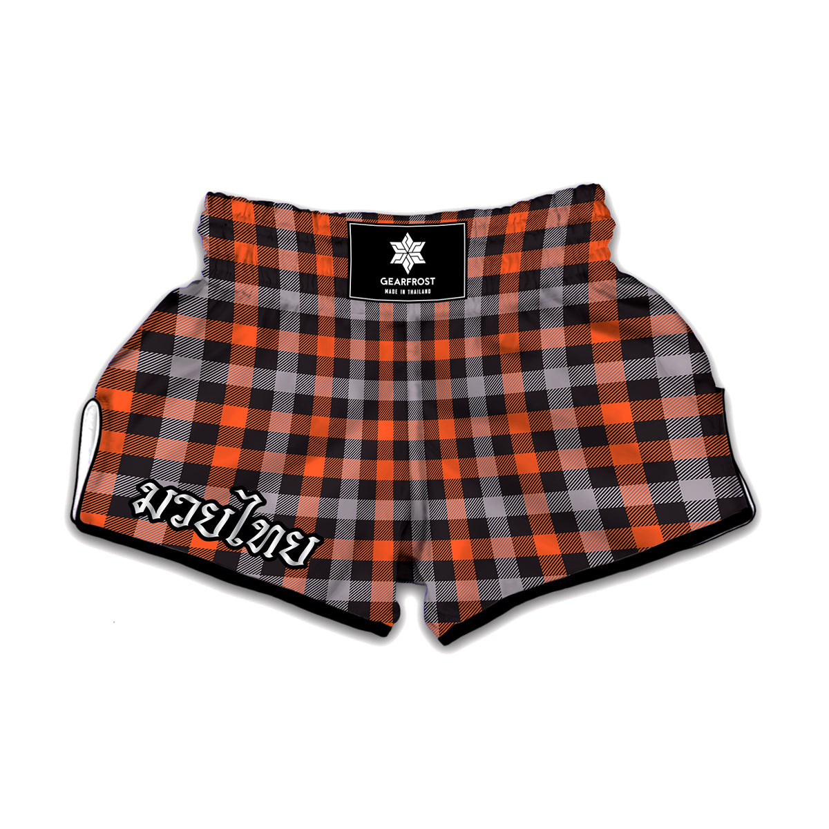 Halloween Buffalo Plaid Print Muay Thai Boxing Shorts