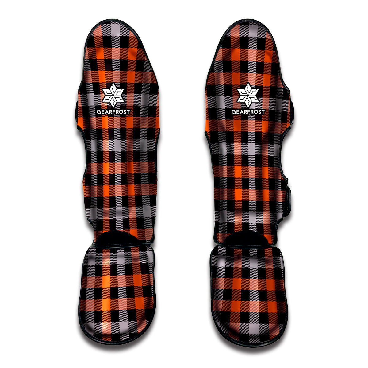 Halloween Buffalo Plaid Print Muay Thai Shin Guards